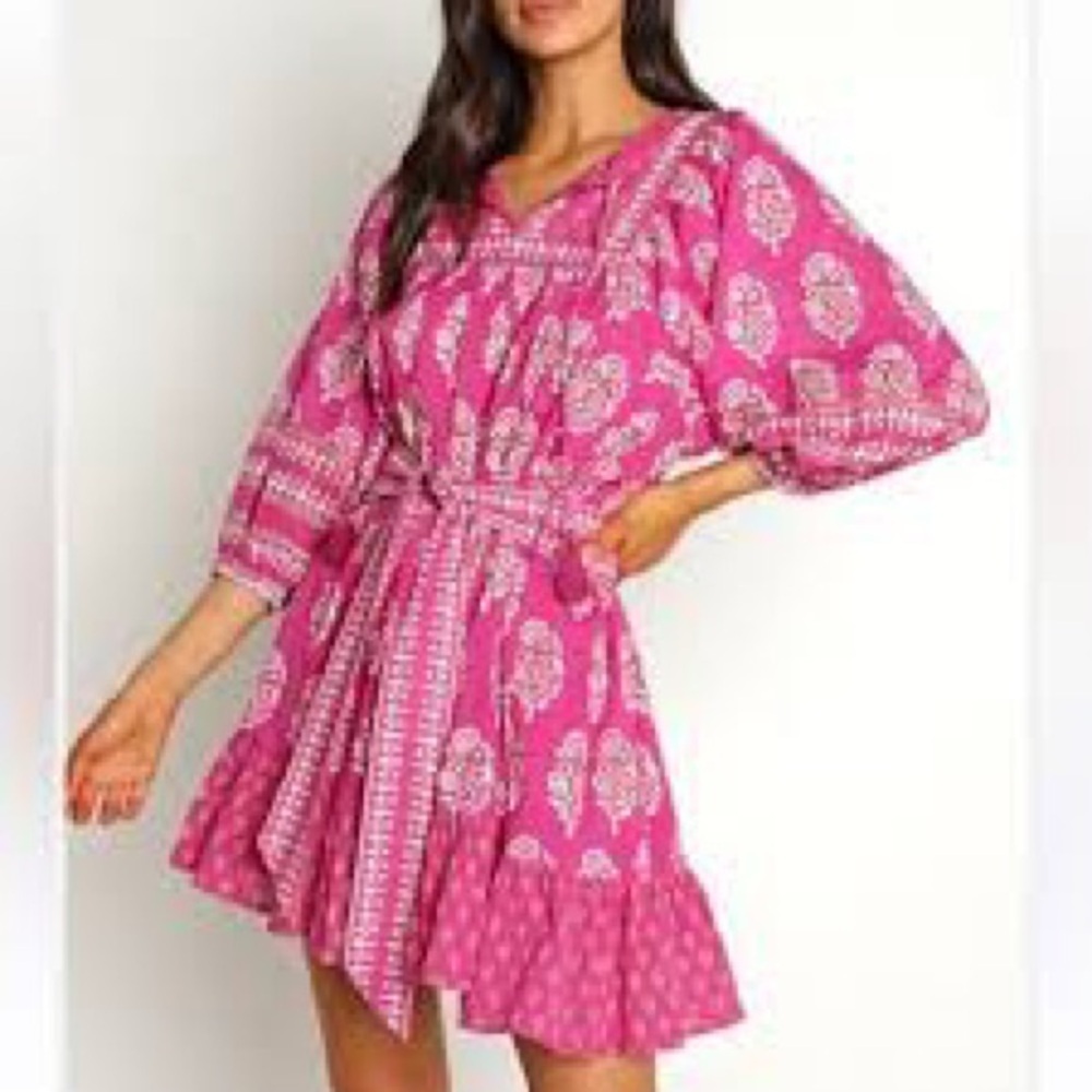 Cleobella Magdalena Mini Dress Mix Block Print